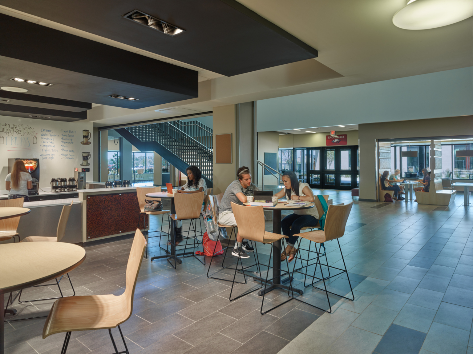 Coffee shop area at Joplin High School.