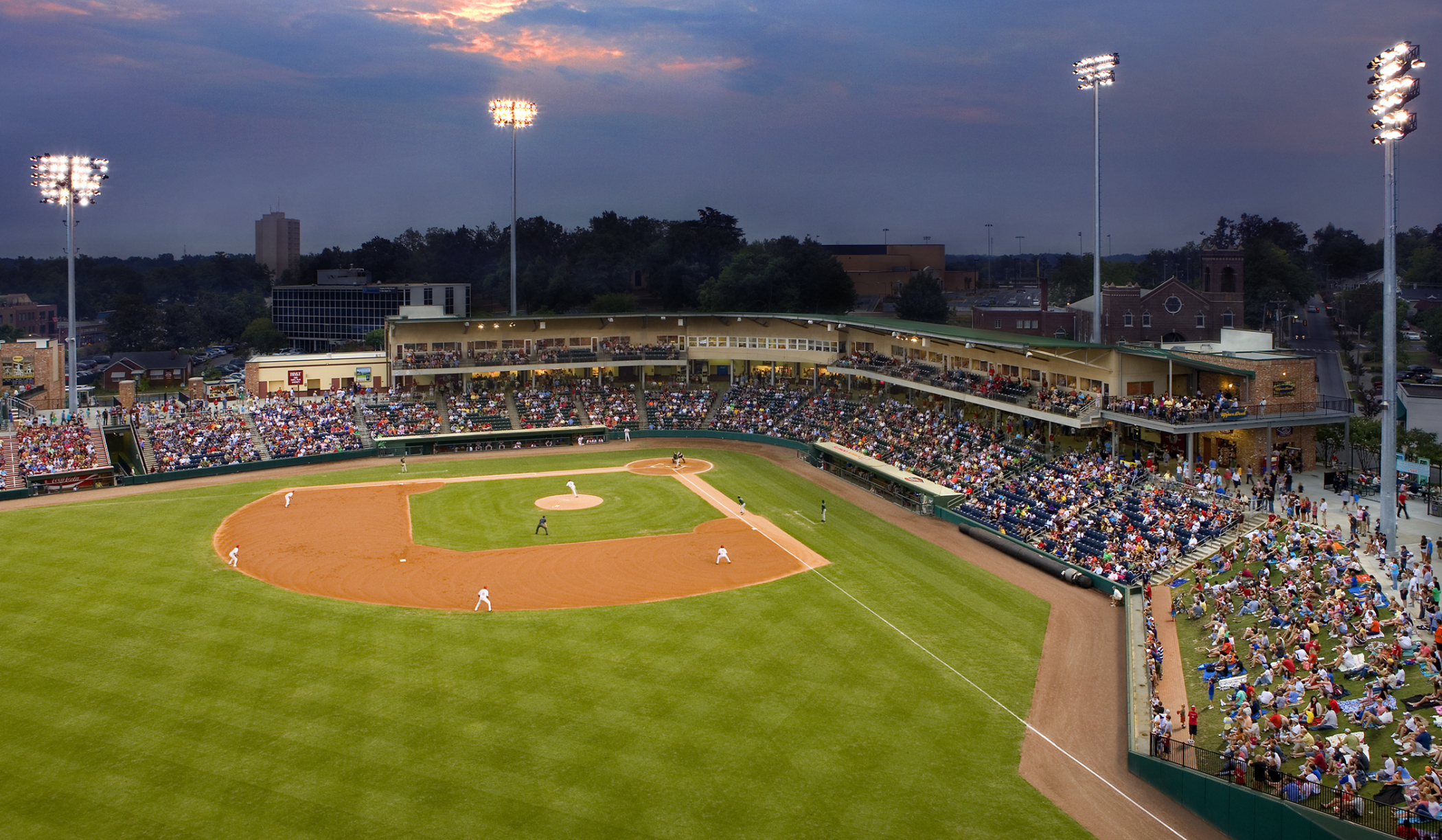 Aerial view of Flour Field at the West End Aerial view of Flour Field at the West End