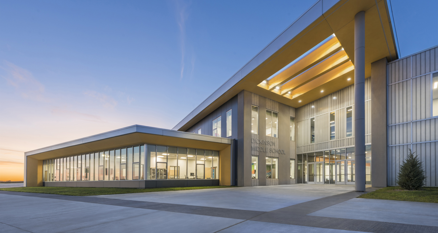 Entrance to Dickinson Middle School