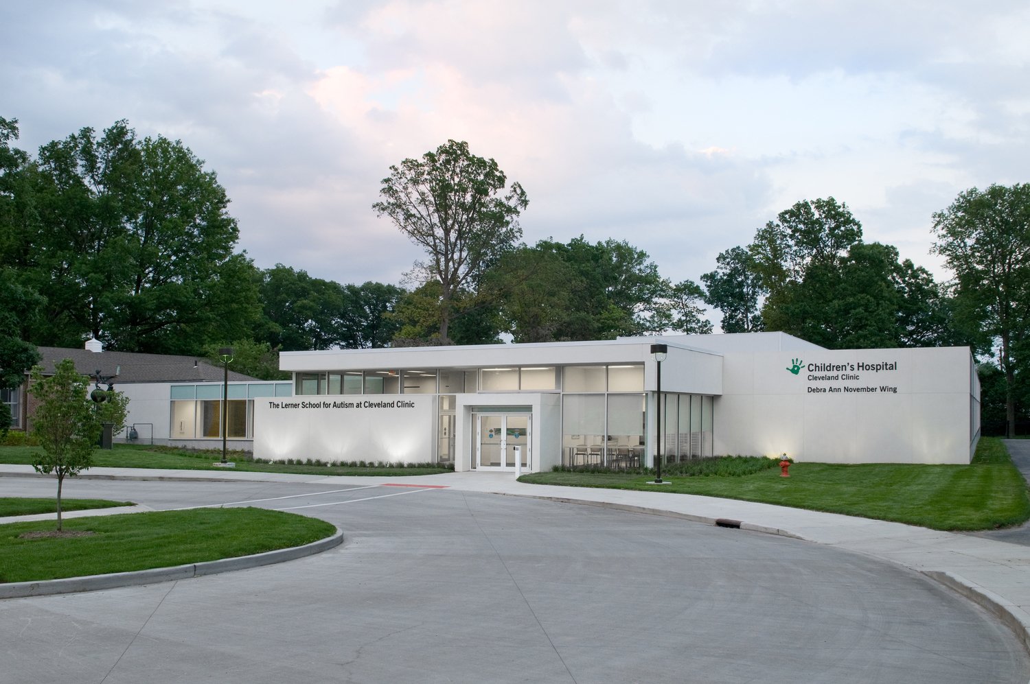 front entrance of the Cleveland Clinic Lerner School for Autism