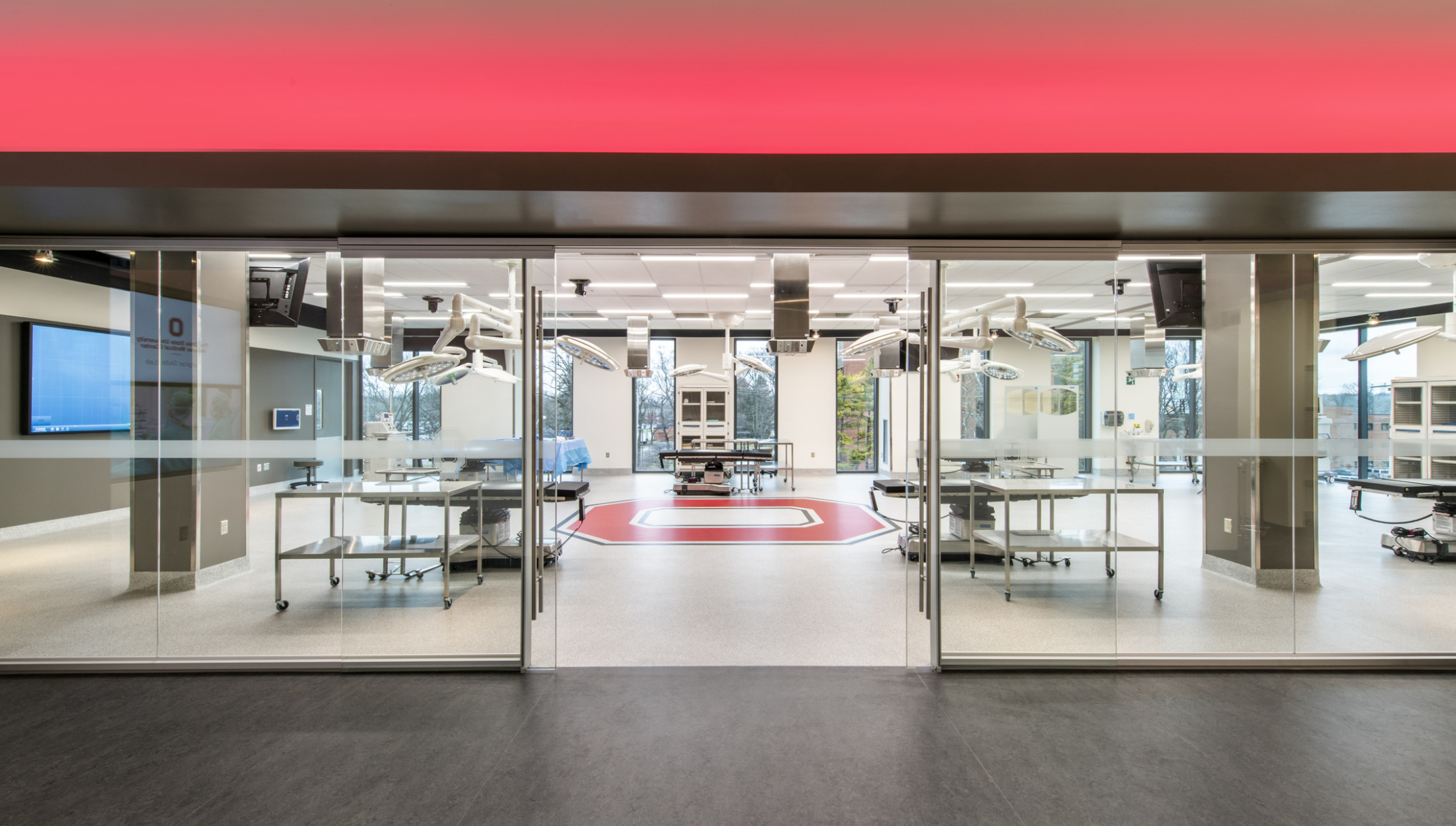 Entryway in to the surgical lab at the OSU Jameson Crane Surgical Skills Lab