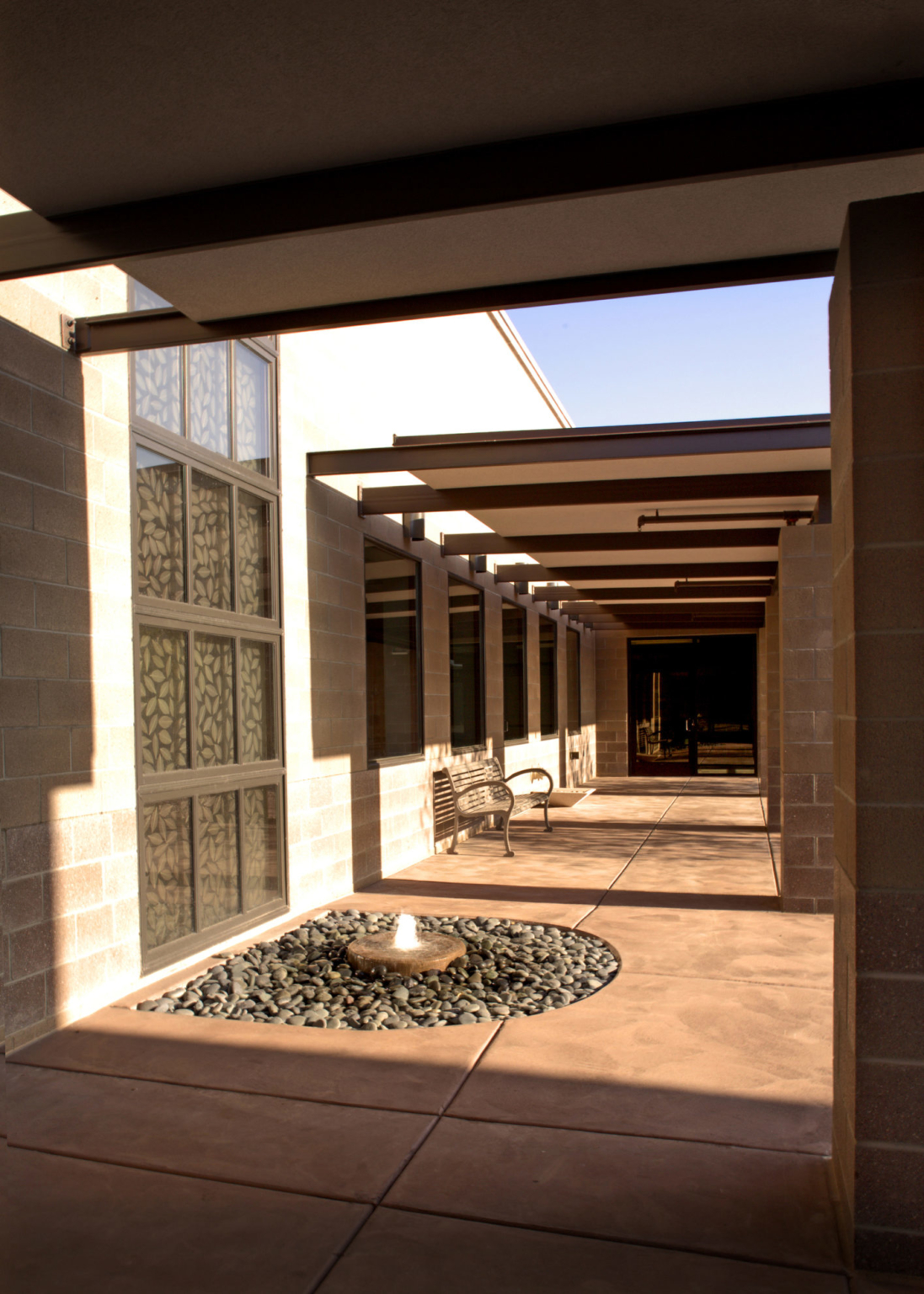 Outside corridor at Gila River Skilled Nursing Facility