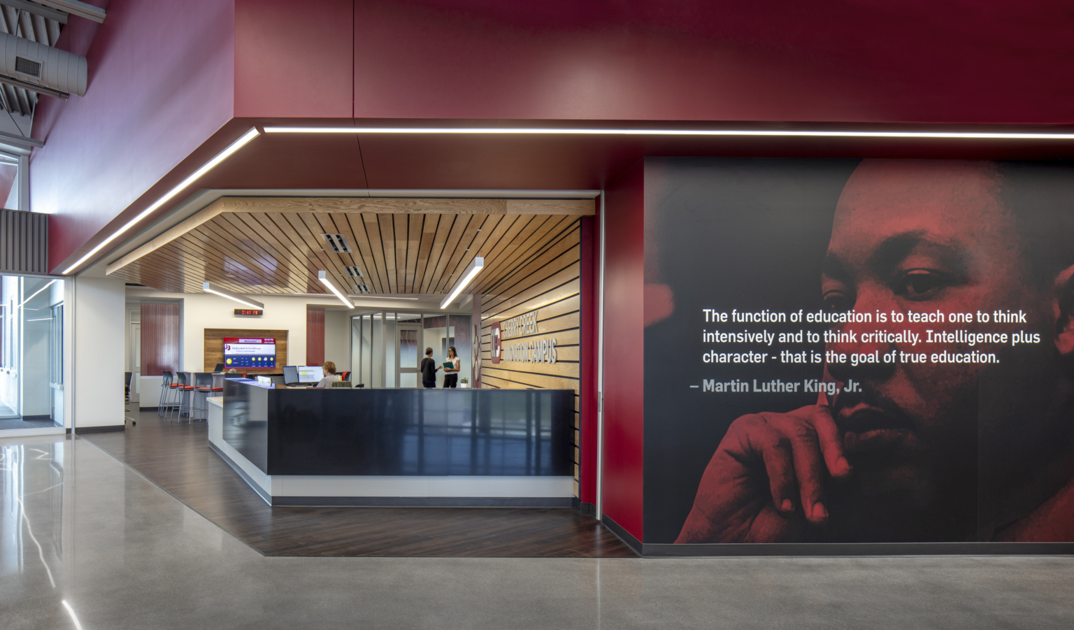 Martin Luther King quote on interior wall Cherry Creek Innovation Campus