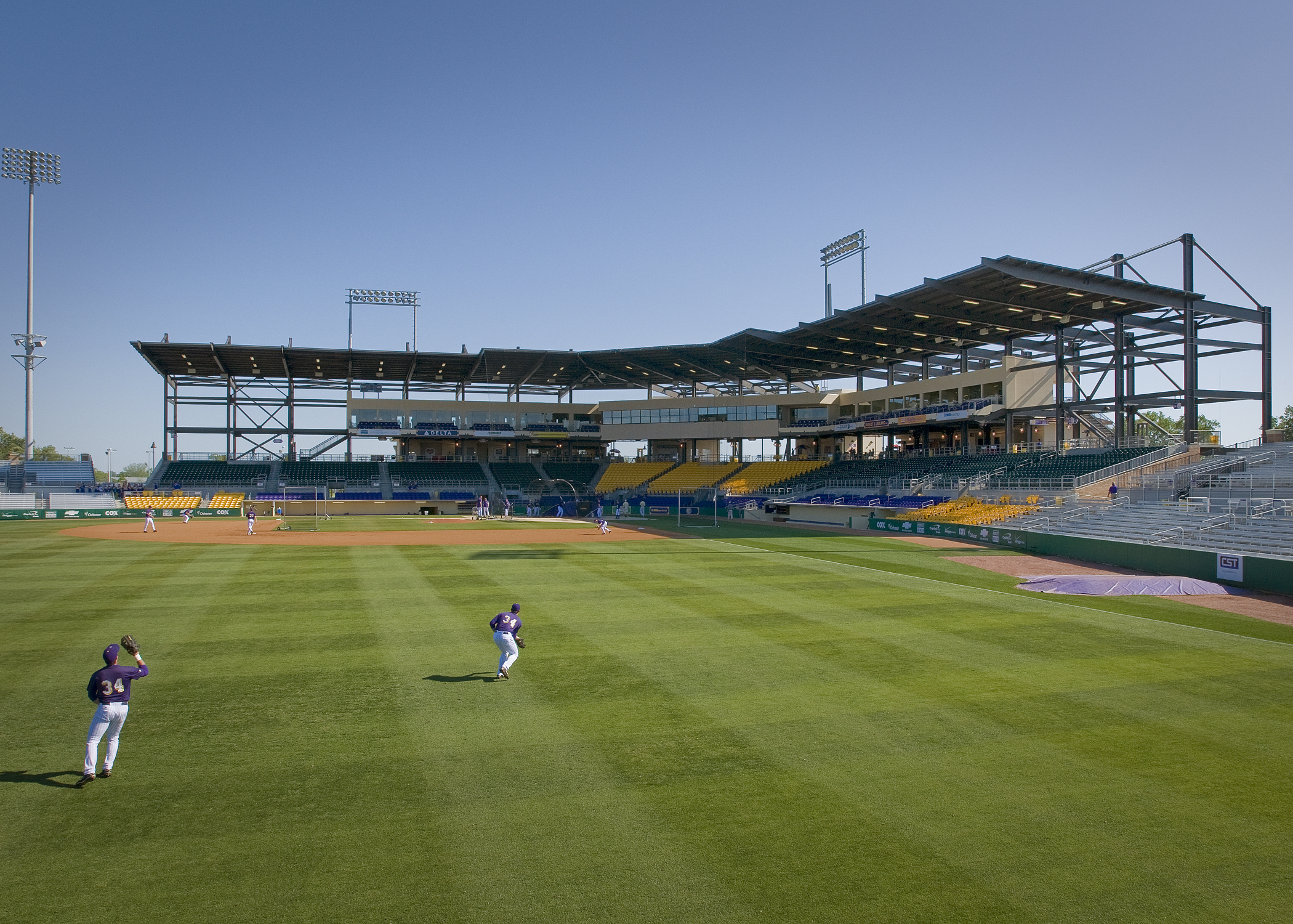 View from outfield at Alex Box Stadium View from outfield at Alex Box Stadium