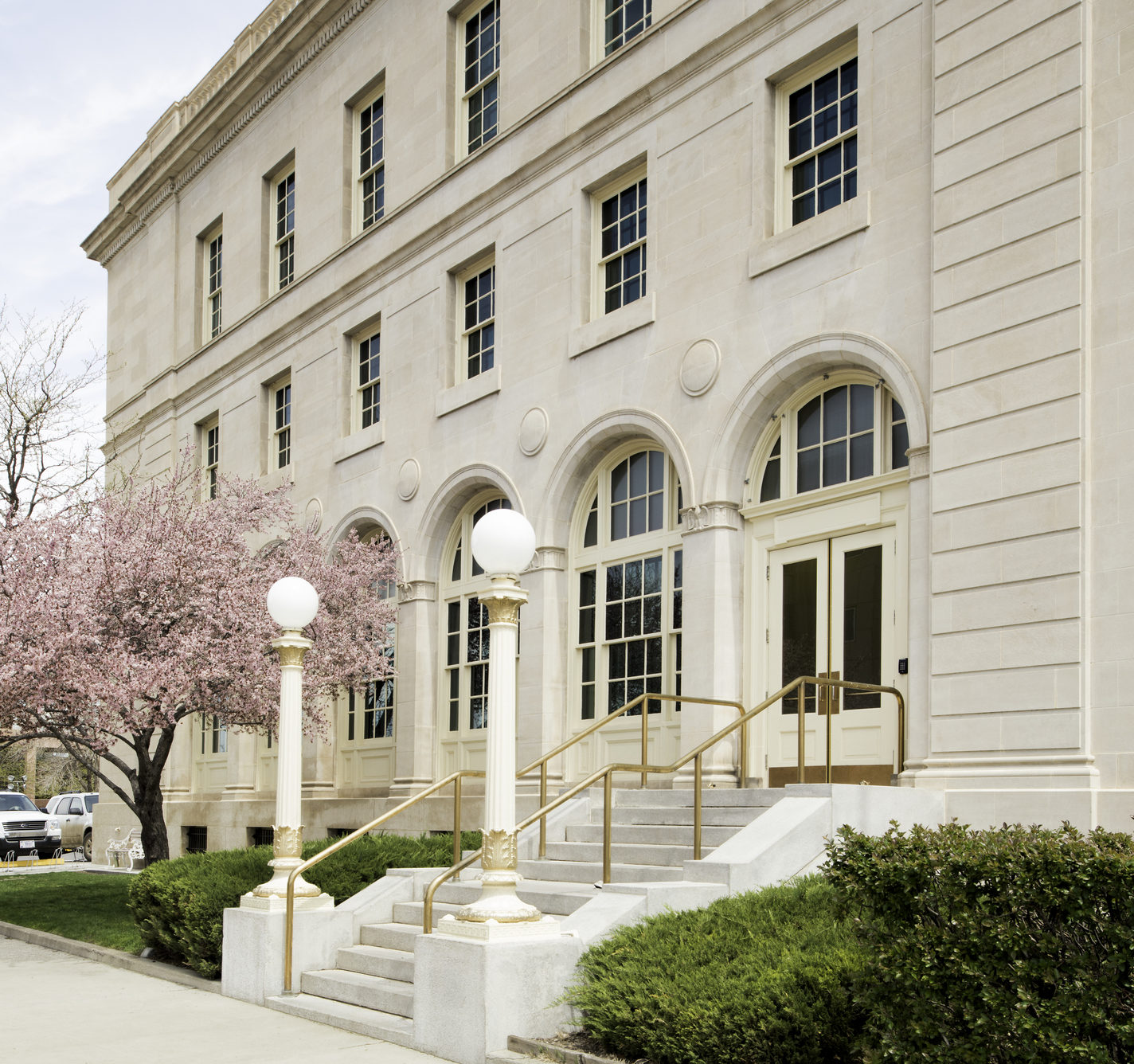 the exterior masonry of the wayne aspinall building
