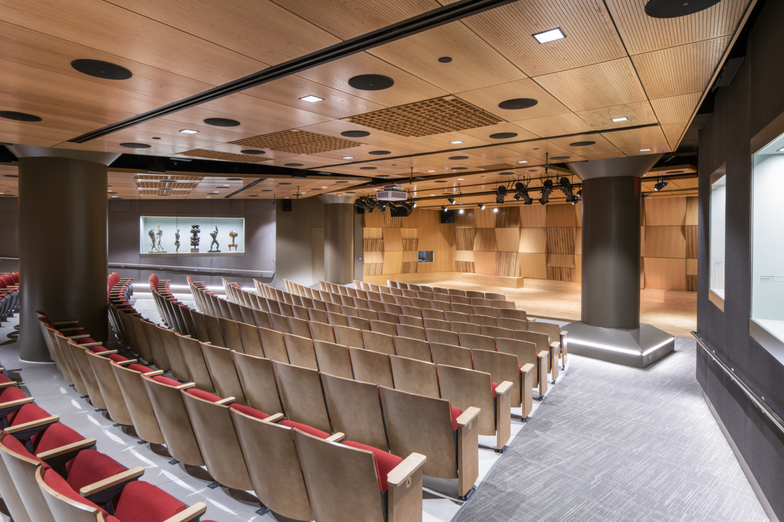 Flexible music, lecture, and performance auditorium at the Pennsylvania Academy of Fine Arts.