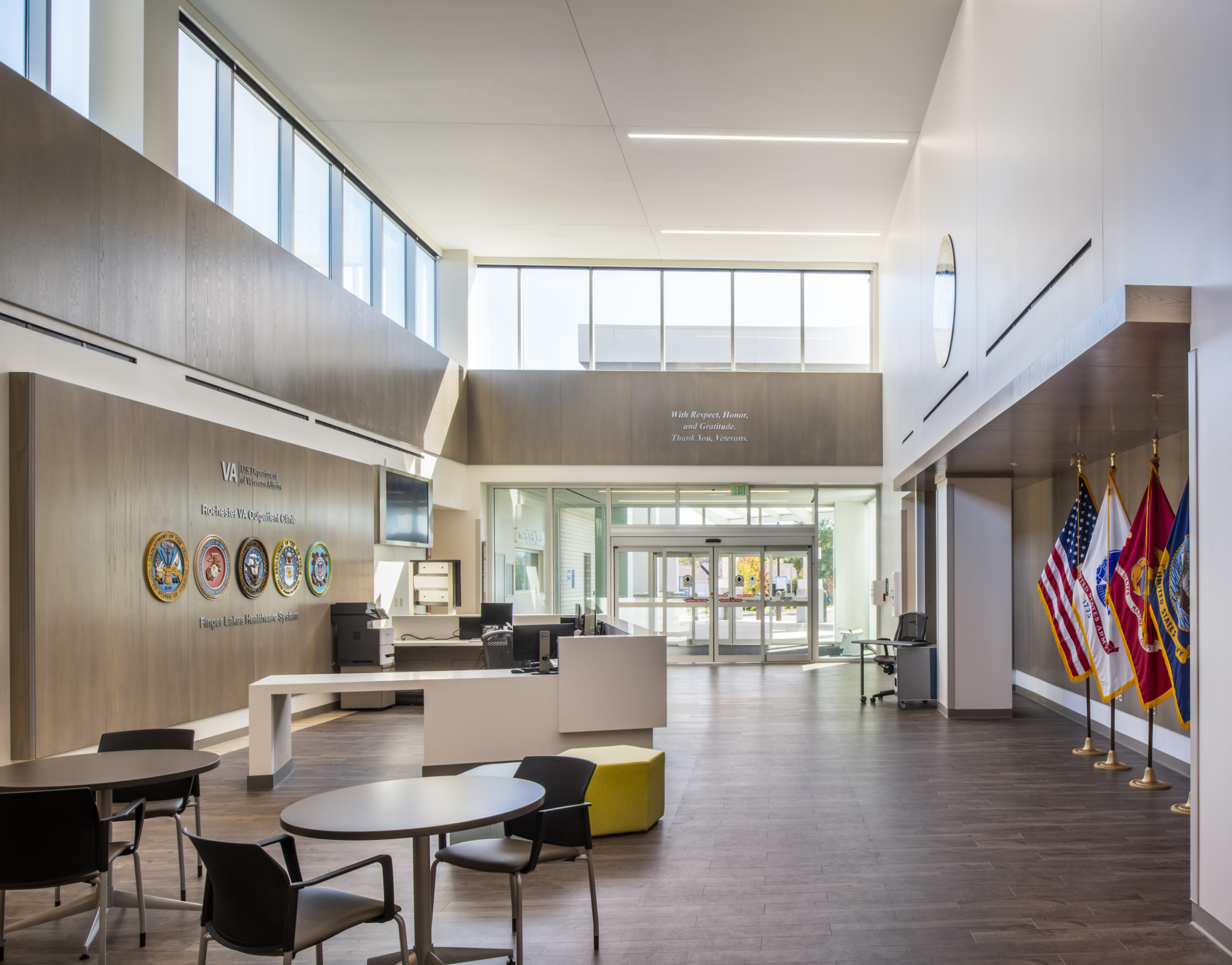 Lobby at VA Rochester Calkins Outpatient Clinic