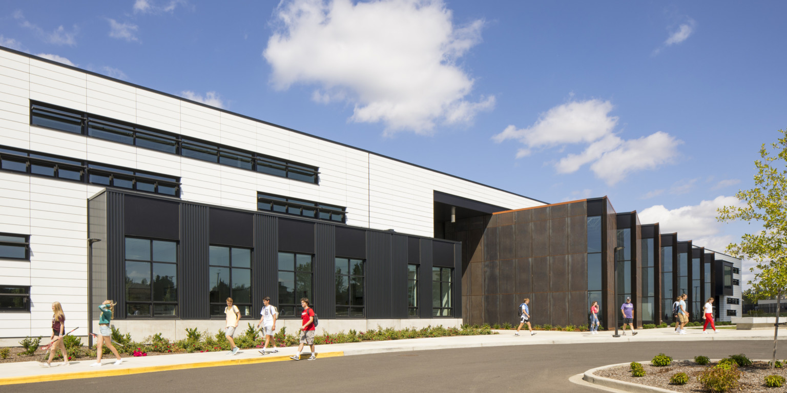 Students entering Discover High School