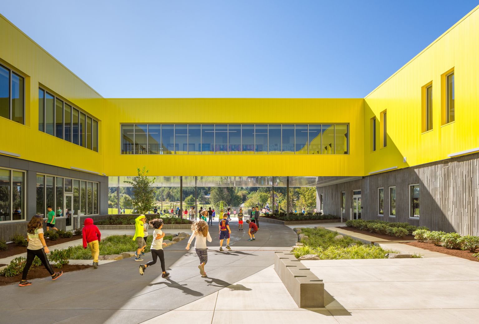 Exterior view of Sato Elementary School