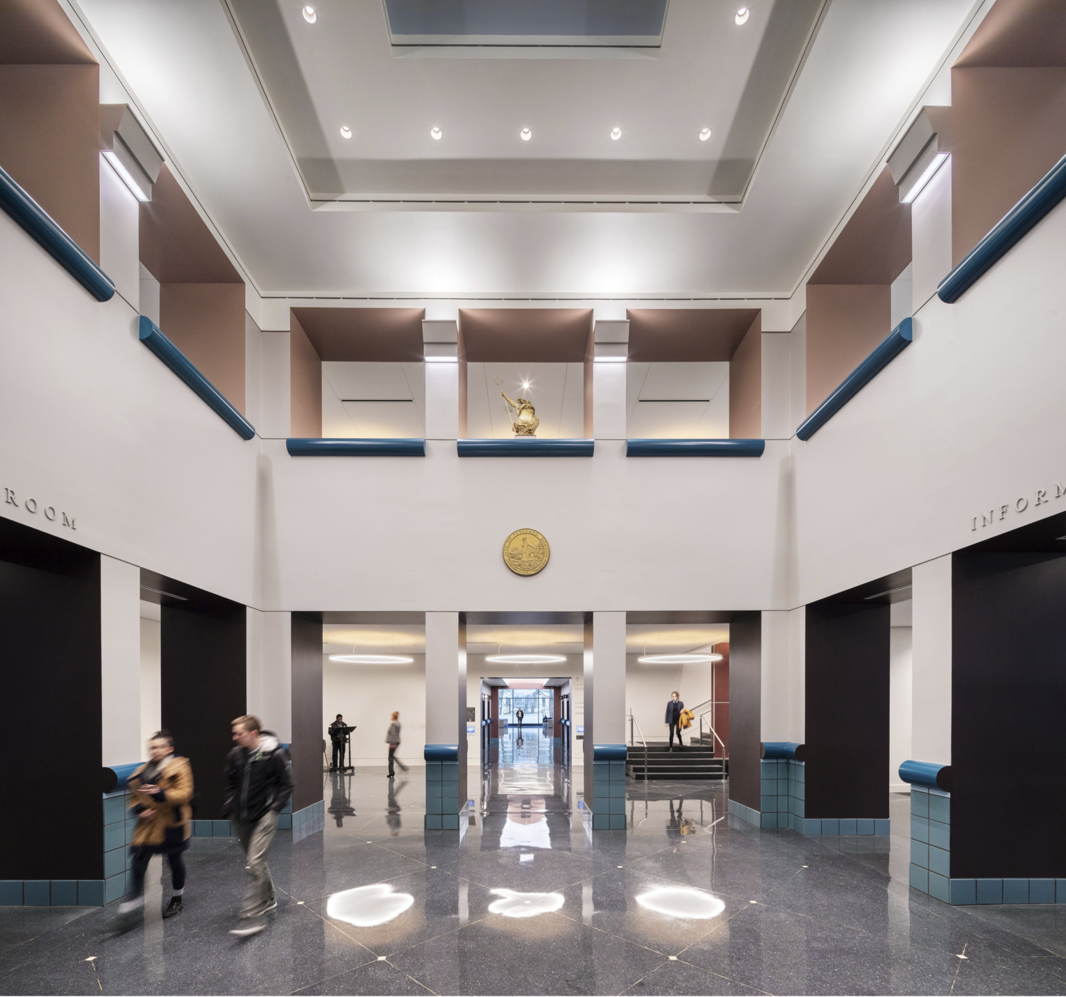 Lobby area at The Portland Building