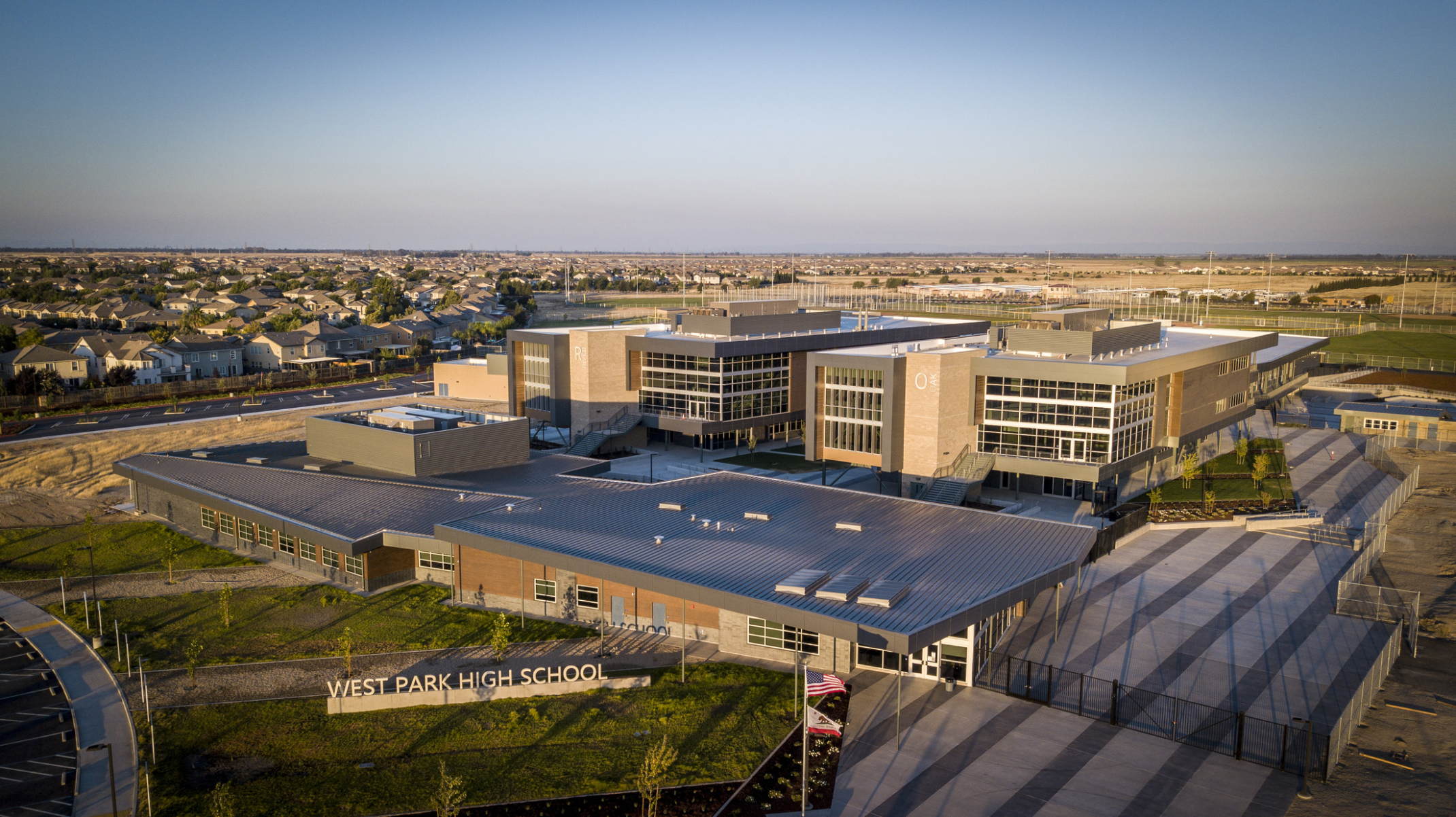 Aerial view of West Park High School Aerial view of West Park High School