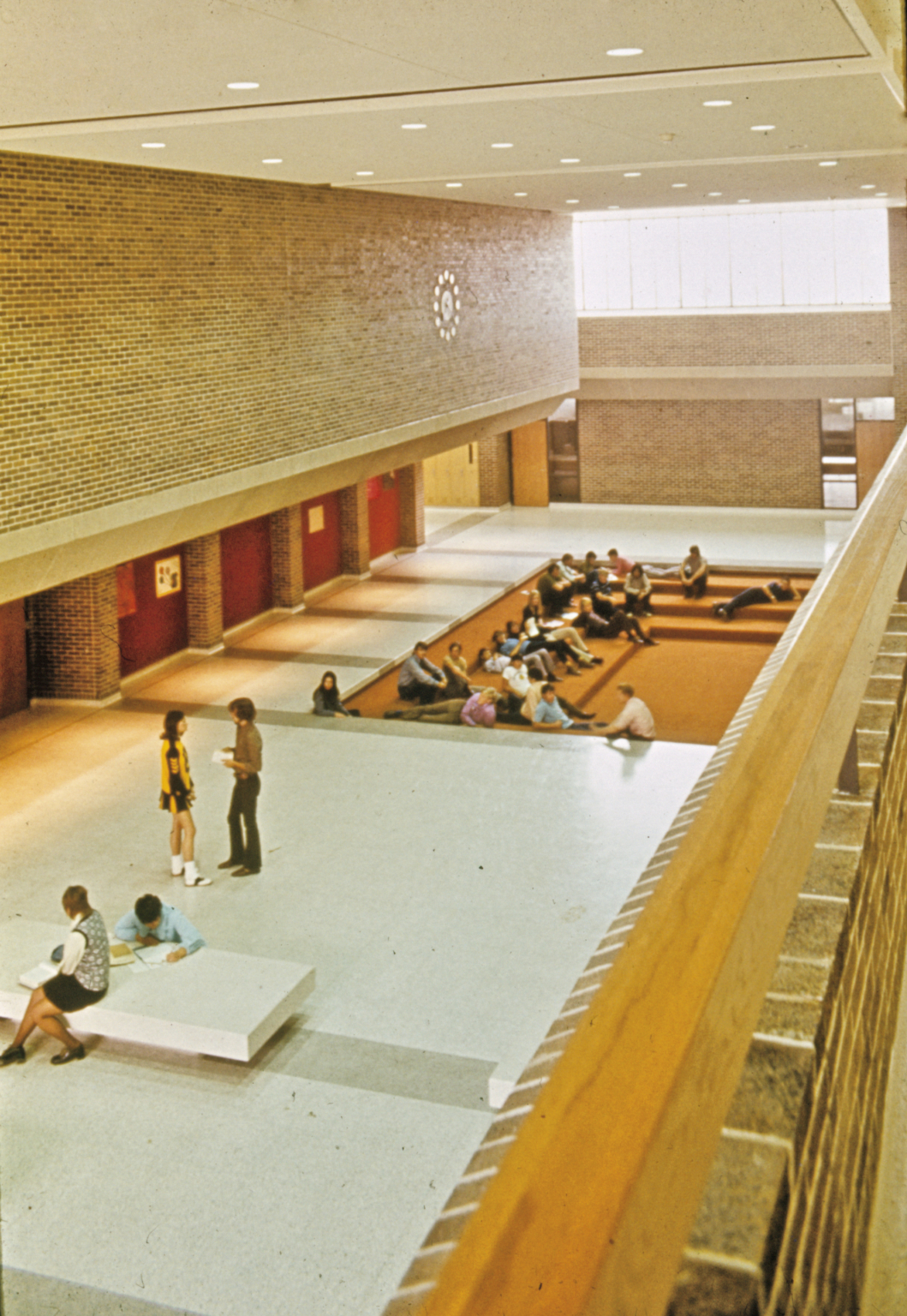 sunken carpet seating at bryan high school in omaha c. 1969 by dlr group sunken carpet seating at bryan high school in omaha c. 1969 by dlr group