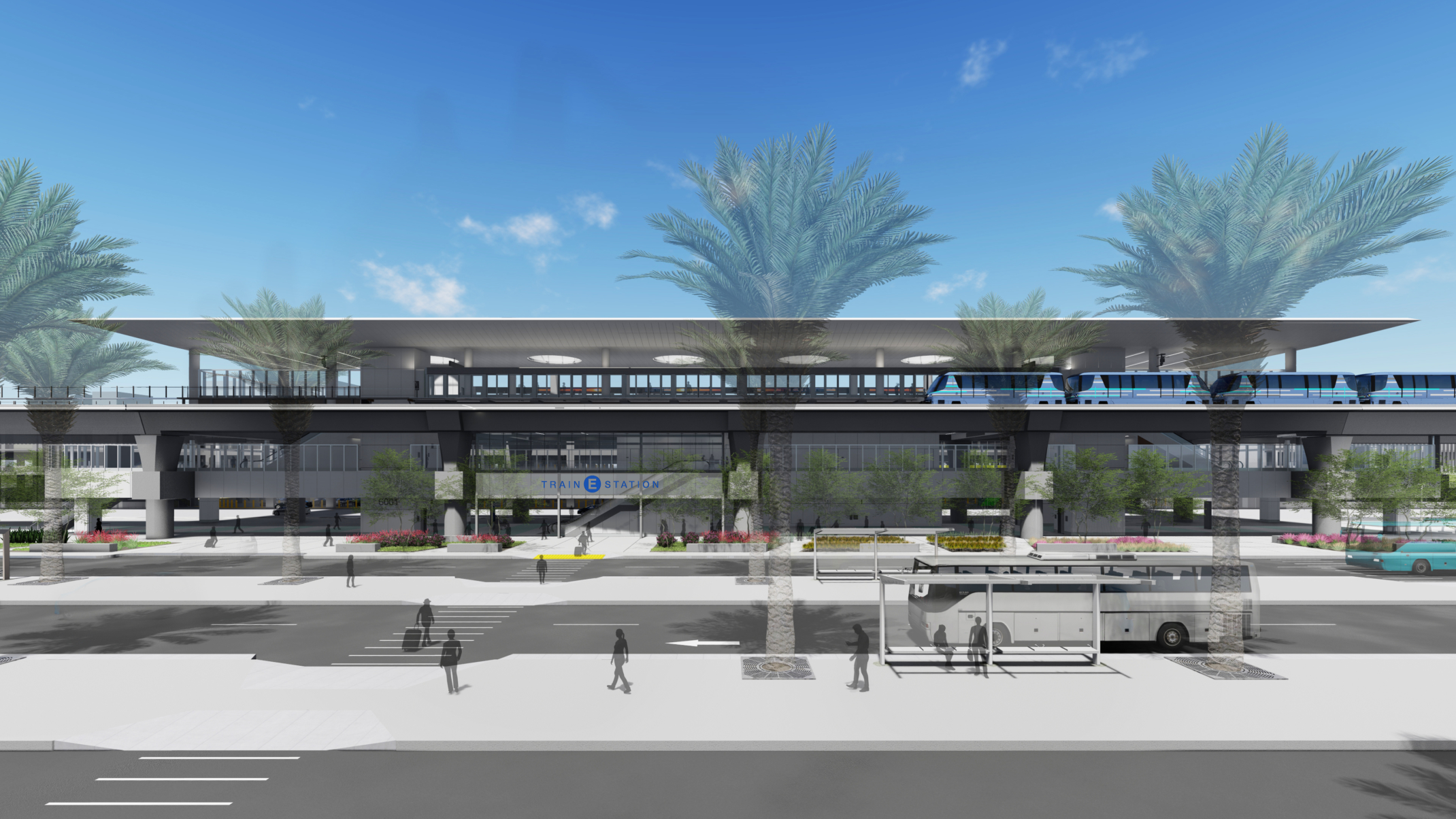 station concept design for the new LA International Airport Automated People Mover station concept design for the new LA International Airport Automated People Mover