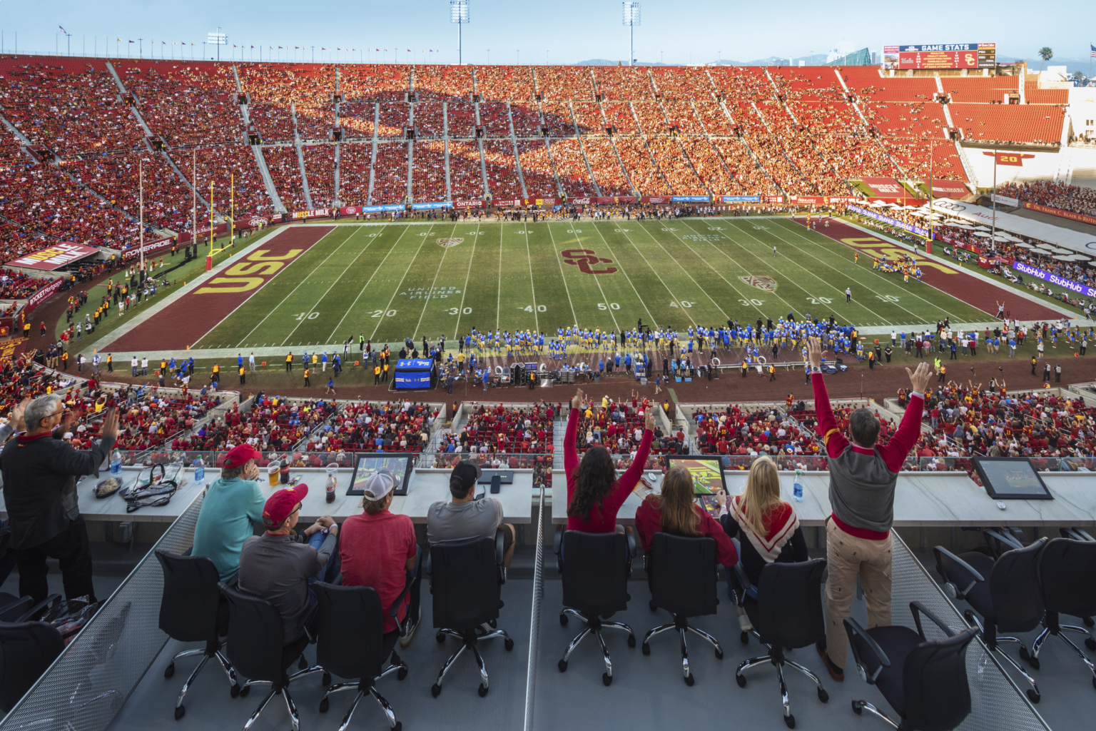 loge level seating at USC LA Memorial Coliseum